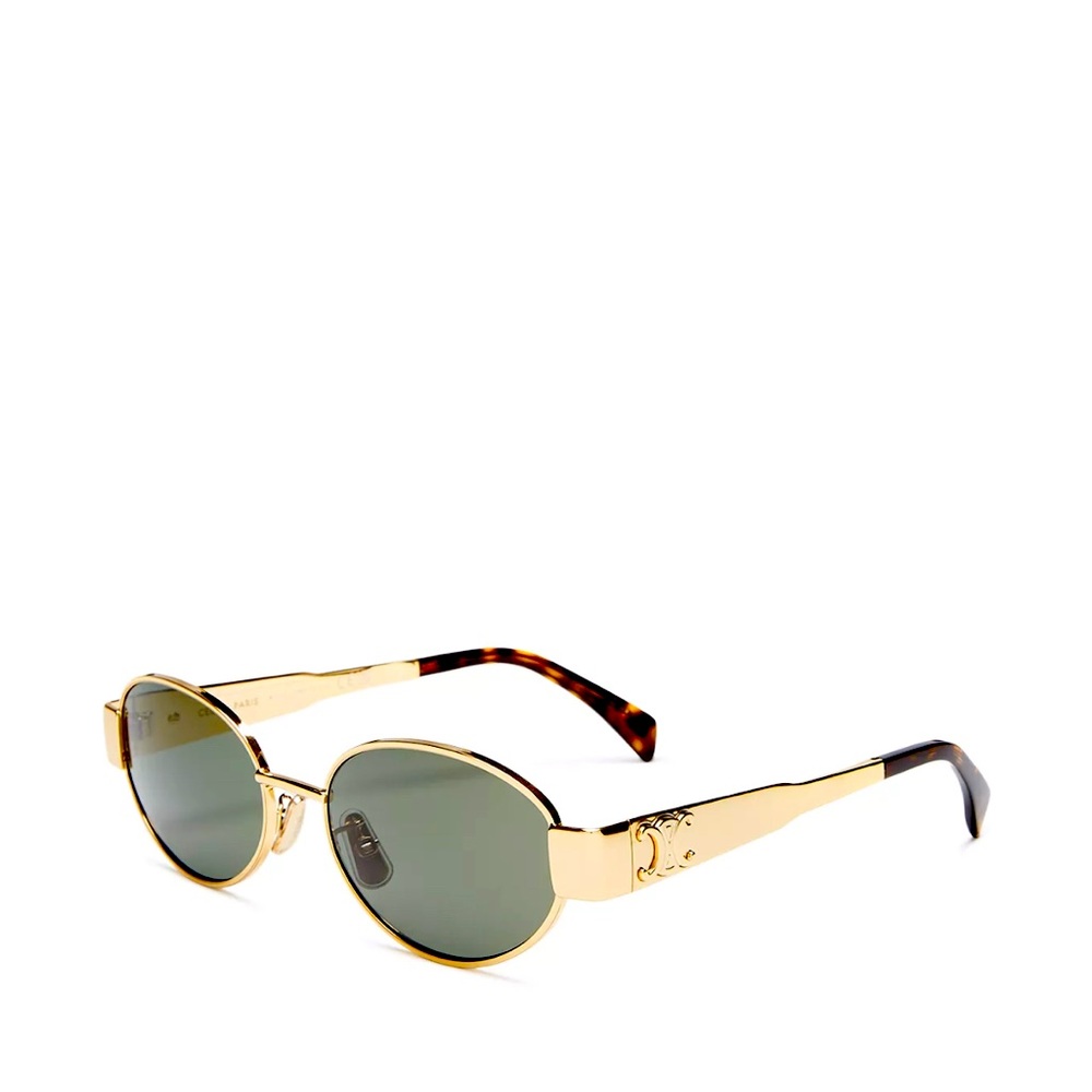 Celine Triomphe Oval Sunglasses Gold Tone